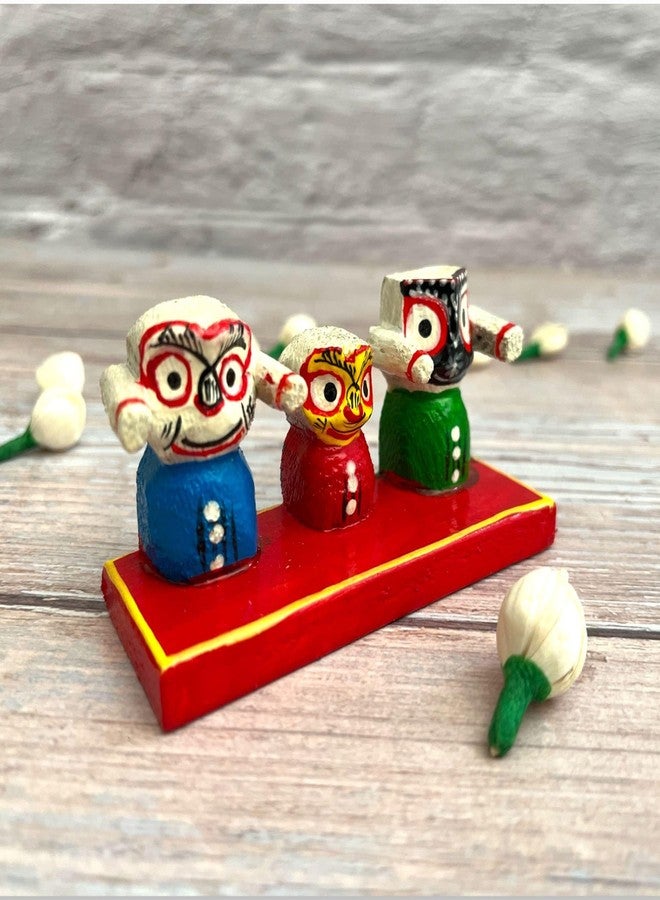 LOVENSPIRE Lord Jagannath Balabhadra Subhadra Idol لديكور المنزل ولوحة قيادة السيارة Mandir Puja - قطعة هدية لدمى Navratri Golu - Image 2